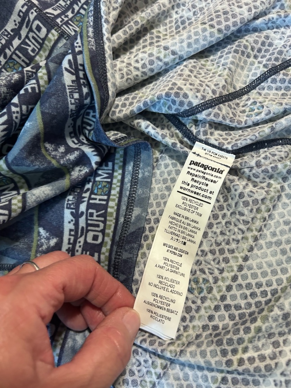 Patagonia Capilene Midweight Crew Base Layer Shirt . Dolomite Blue . Men’s Large - Picture 8 of 10